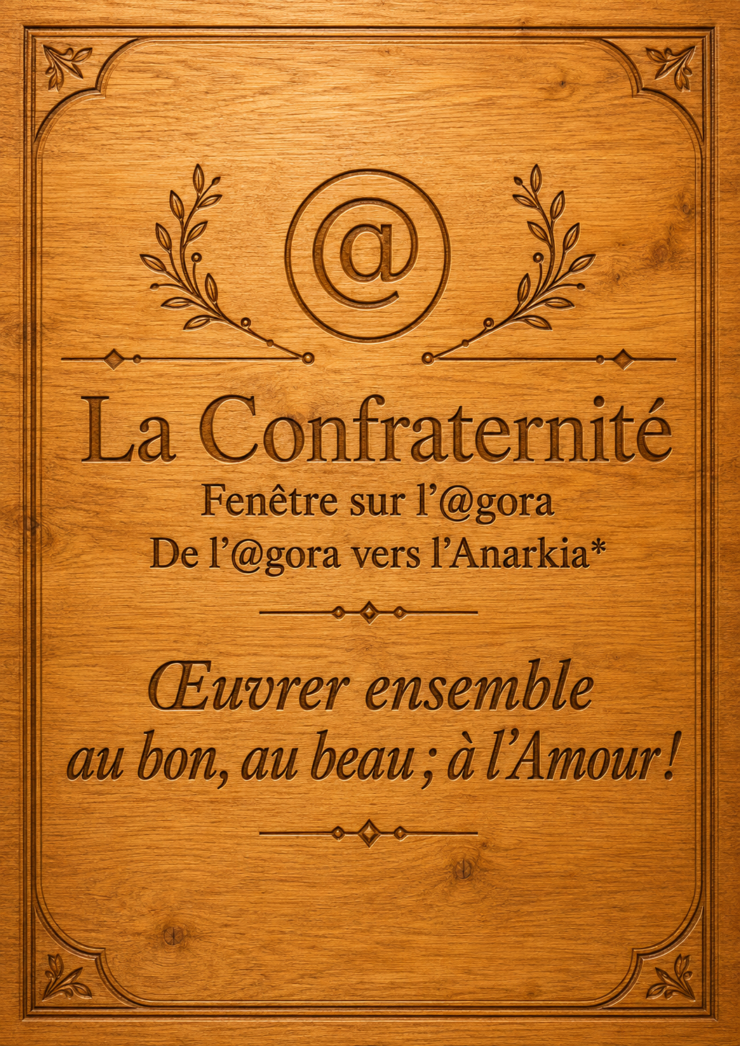 Sculpture sur bois — Fenêtre sur l'@gora